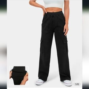 HalaraMagic™ Mid Rise Multiple Pockets Straight Leg Stretchy Knit Cargo Jeans